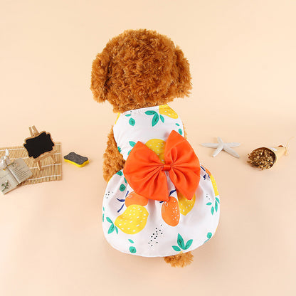 Teddy Pomeranian Bichon Pet Supplies Bow Skirt Cat Clothes