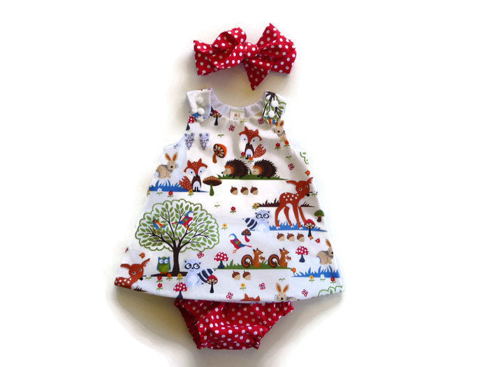 Children's Suit Girl Baby Baby Three-Piece Shorts  Headband  Dress