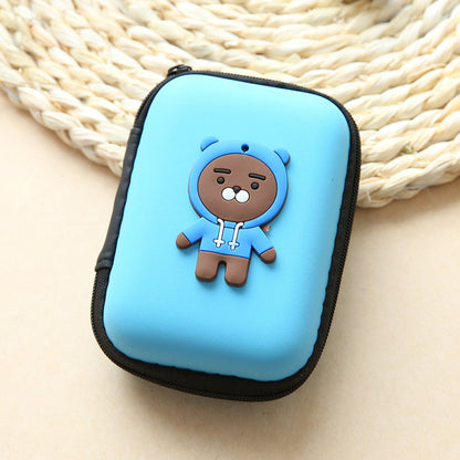 Direct selling new cute zero wallet cartoon earphone collector charger Box Coin handbag wholesale