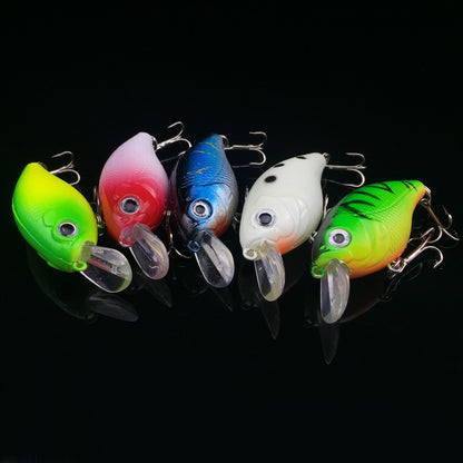 WALK FISH 5-Piece Minnow Lure Set - 5 Colors, Hard Bait