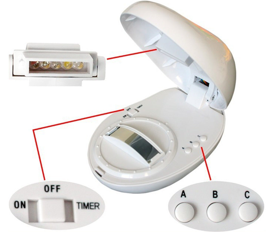 Egg-Shaped Table Lamp Rainbow Projection Lamp LED Color Night Light 3 Modes Projector