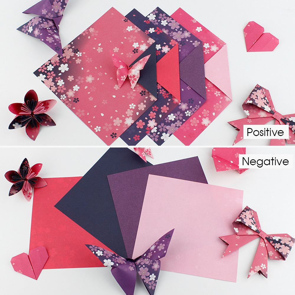 Double-sided Japanese Floral Origami Paper