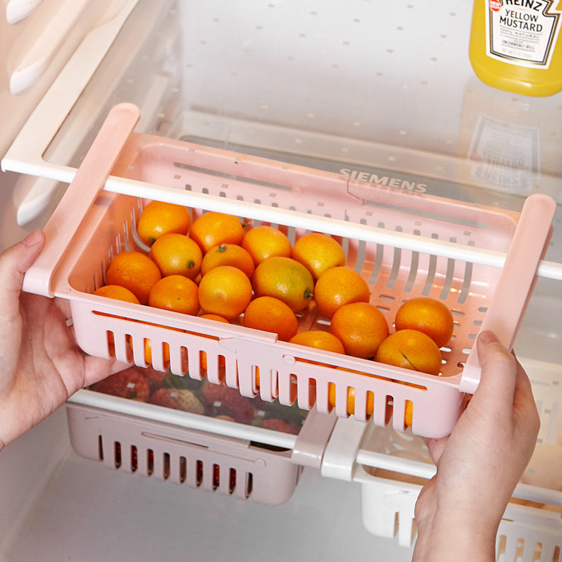 Stretchable Multifunction Refrigerator Storage Basket