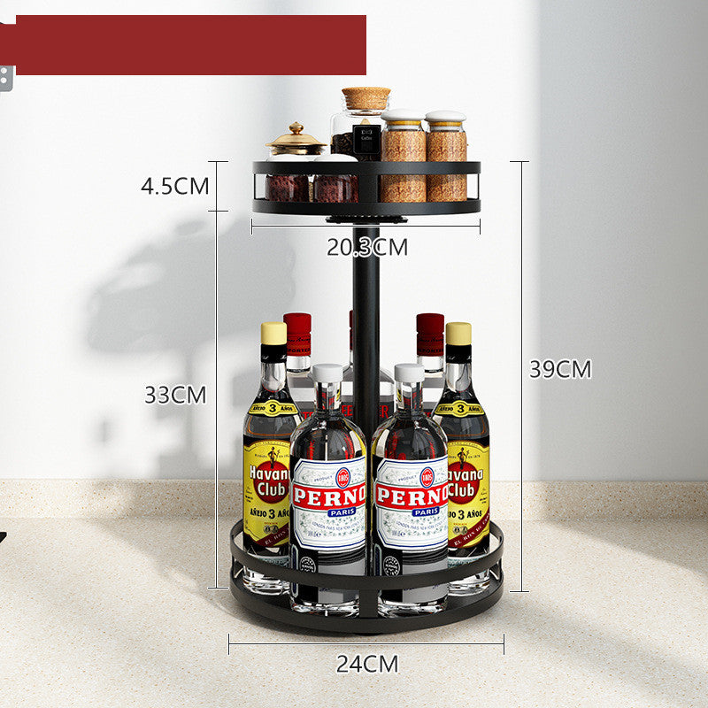 Rotating Kitchen Shelf Countertop Spice Rack
