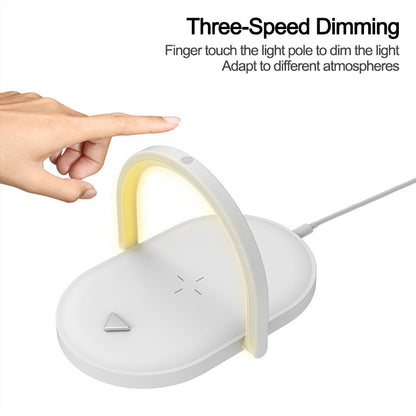 3 In 1 Foldable Wireless Charger Night Light 15W