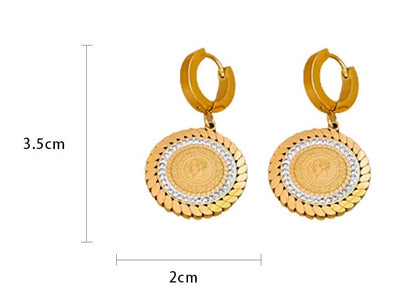 Retro Titanium Steel Diamond Ear Clip Earrings