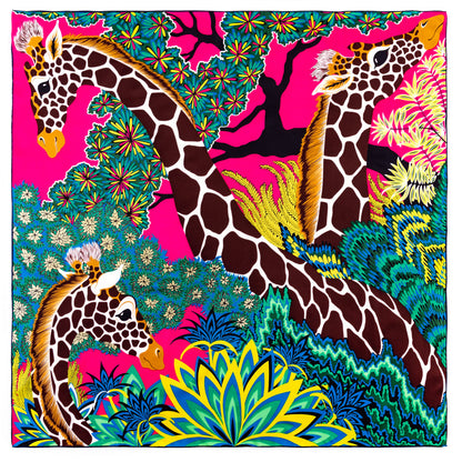 Handmade Curling Scarf Female 90cm Jungle