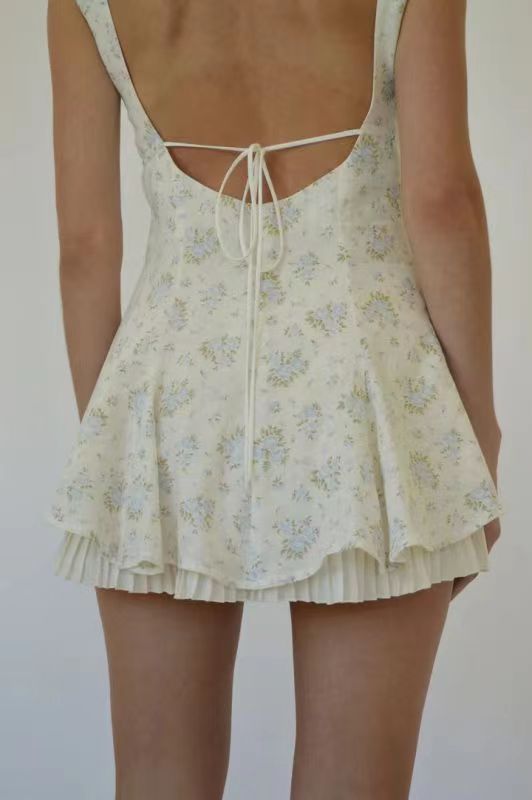 Women's Comfort And Casual Floral Strap Dress