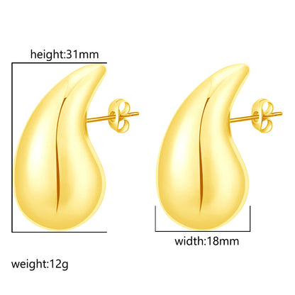 Women's Fashion Stainless Steel Droplet Earrings