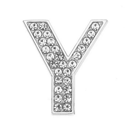 Chrome White Diamond Letters Pet Collar Beads