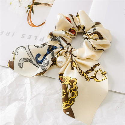 Pearl Bow Hair Rope