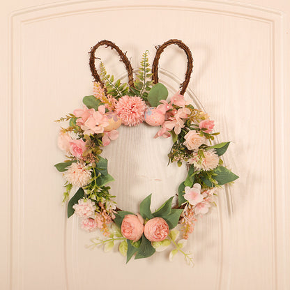 Easter Egg Rabbit Wreath Pendant