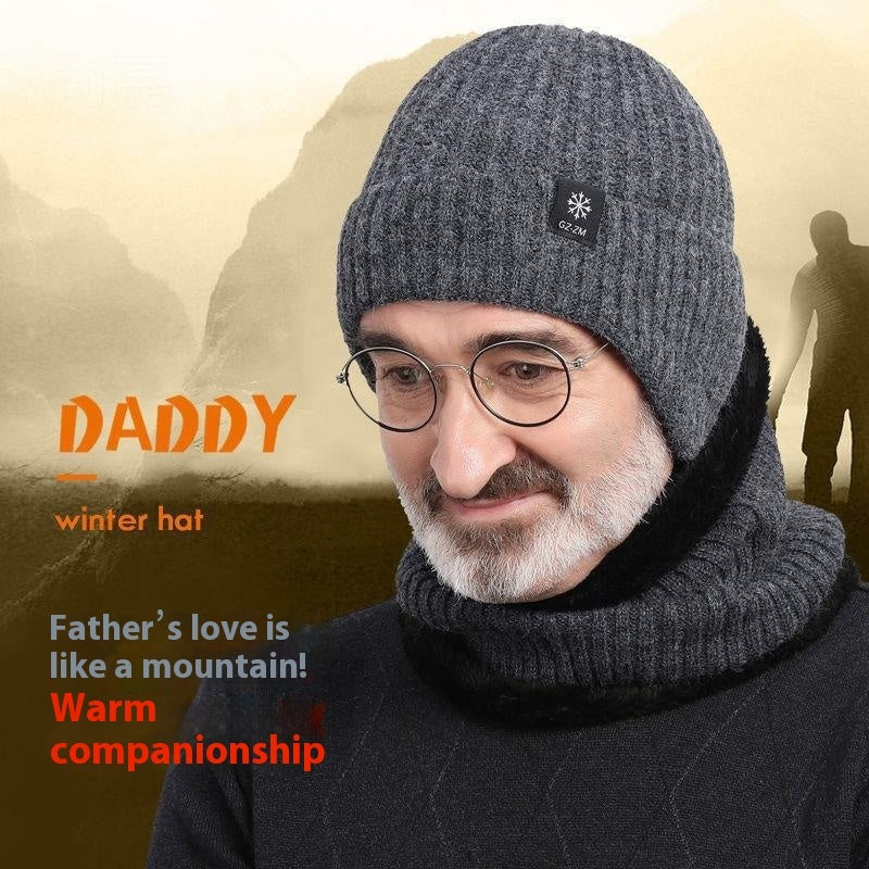 Middle-aged Elderly Men's Wool Ear Protection Hat