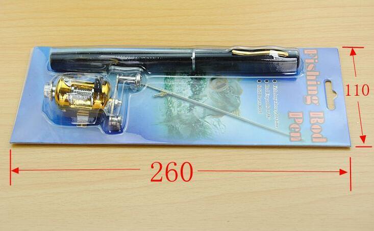 Mini Ice Fishing Pen Rod with Drum Set
