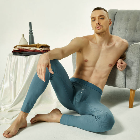 Men's Elastic Breathable Cotton Thermal Long Johns