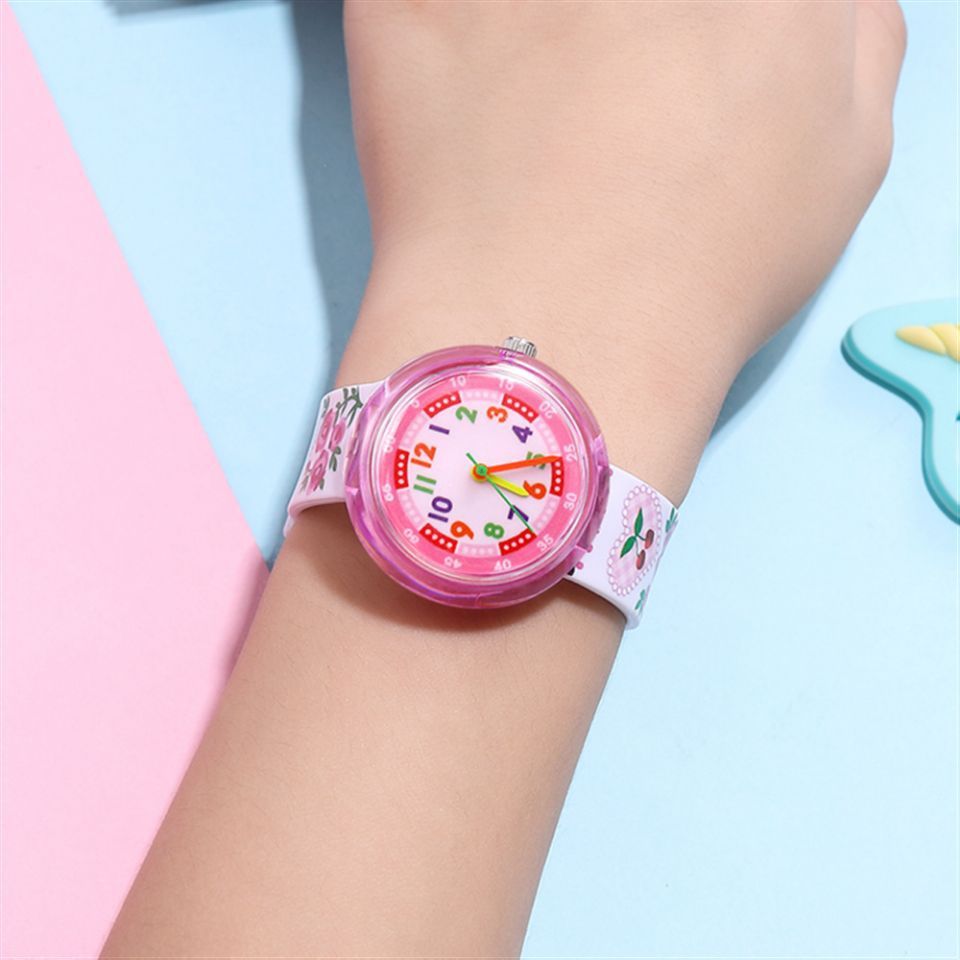 Cute Cartoon Transparent Silicone Children's Watch