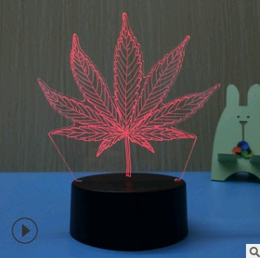 LED 3D Owl Touch Table Lamp Colorful