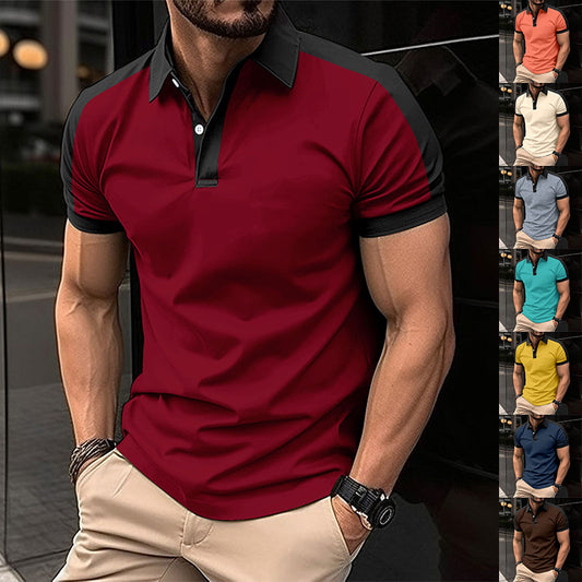 Men's Short Sleeve Casual Business Polo Shirt