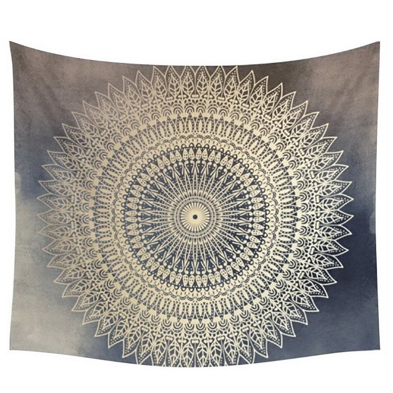 Green & Blue Mandala Tapestry - 210x150cm