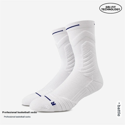 Bullfight Basketball Knee-high White Athletic Socks