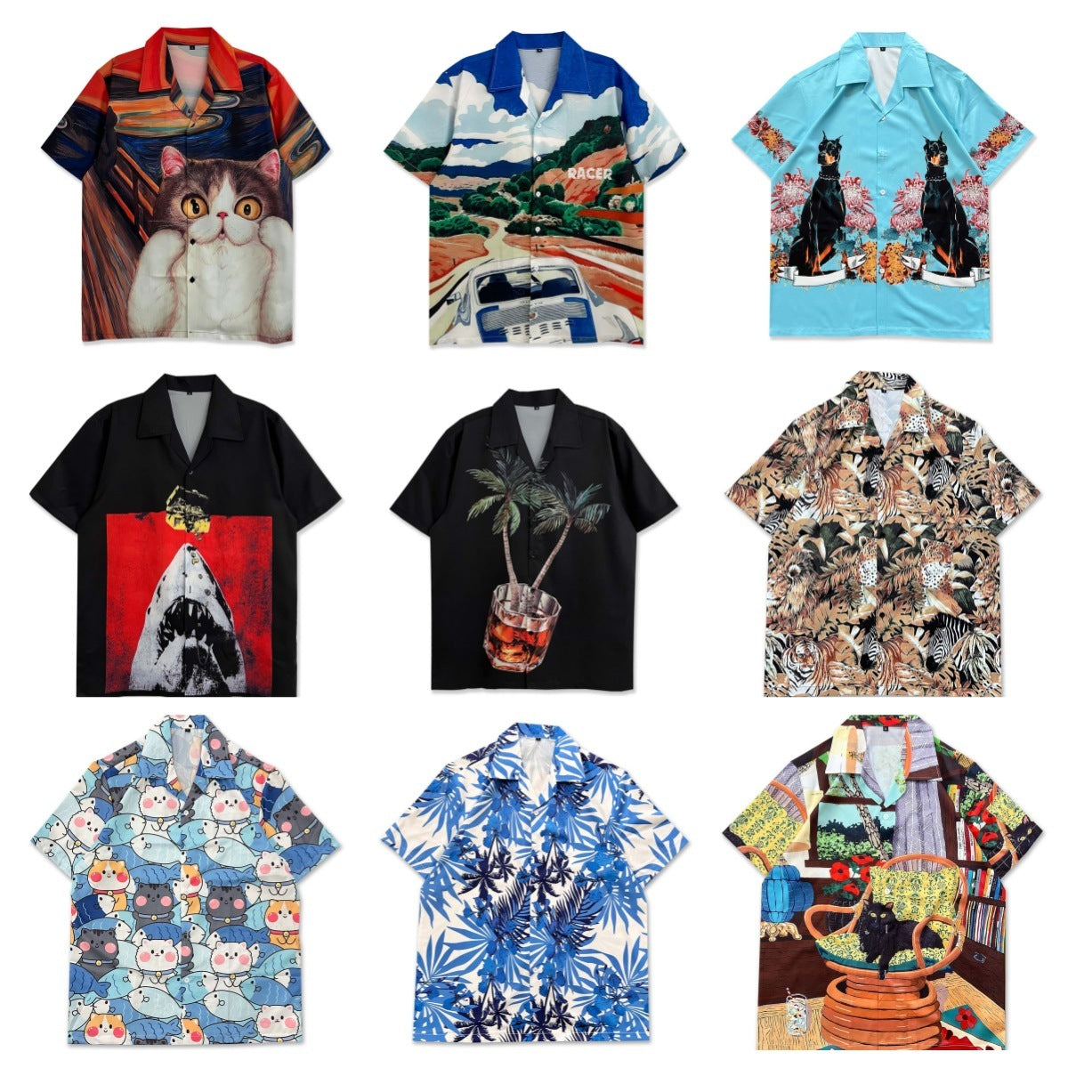 Vintage Style Retro Cartoon Printed Shirt
