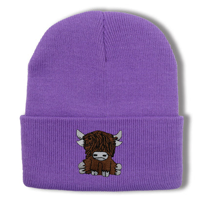 Cartoon Long Hair Yak Knitted Hat Winter Warm Wool