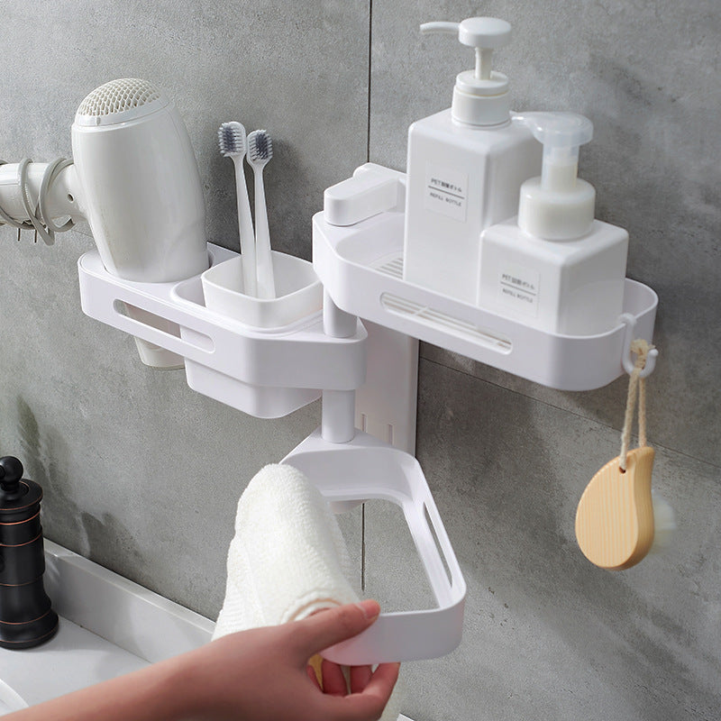Rotating Wall Mounted Storage Box Punch Free Plastic