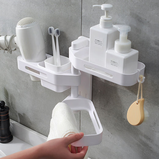 Rotating Wall Mounted Storage Box Punch Free Plastic