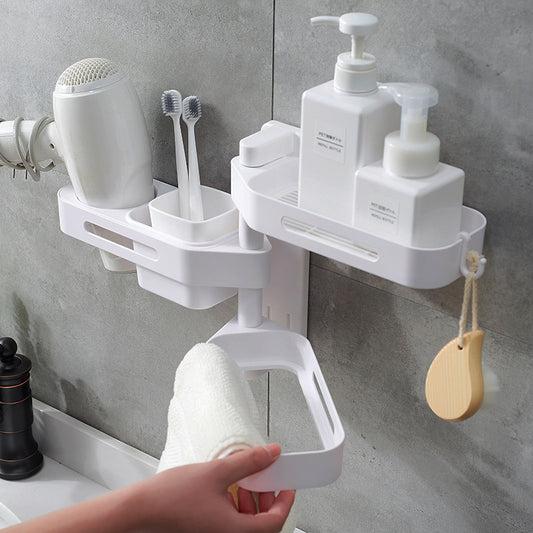 Rotating Wall Mounted Storage Box Punch Free Plastic