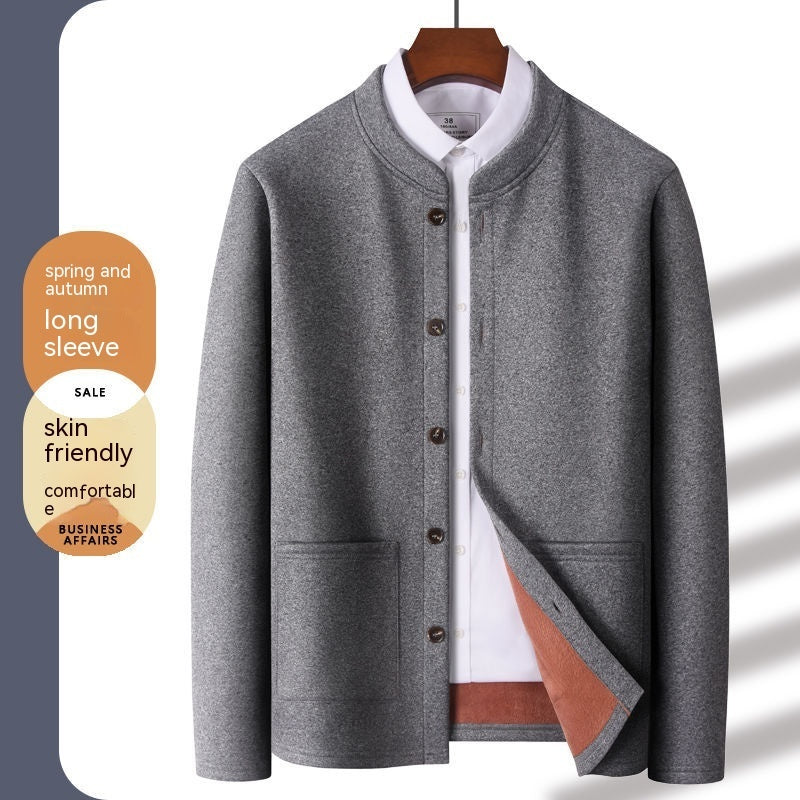 Middle-aged and Elderly Long Sleeve Button Top