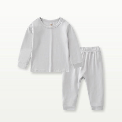 Bamboo Fiber Baby Long Johns Top & Bottom Set Suit