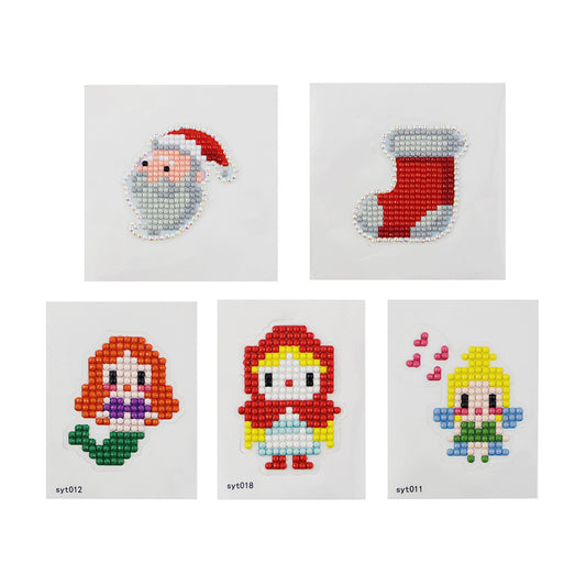 5D DIY Diamond Painting Stickers Kits For Kid Christmas Picture Stickers