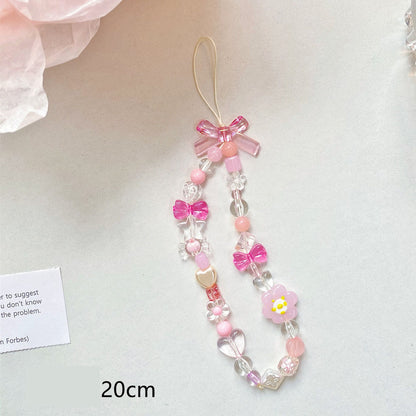 Beaded Flower Phone Lanyard Jewelry Hand Rope