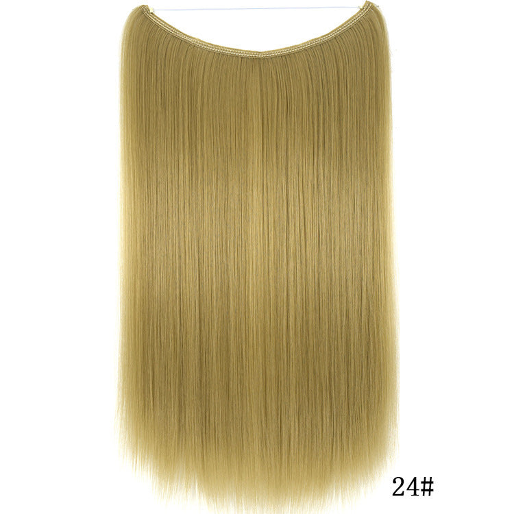 22 Inch Invisible Wire Hair Extensions Synthetic