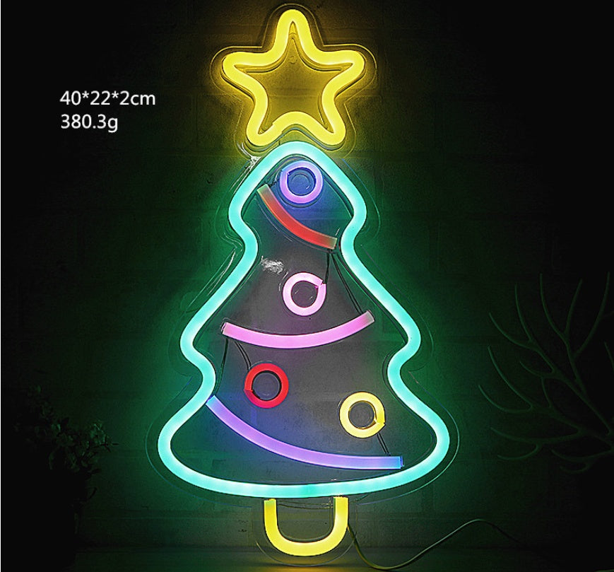 LED Christmas Acrylic Neon Festival Decorations