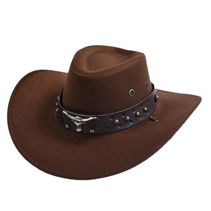 Artificial Suede Western Cowboy Hat Retro Sunshade