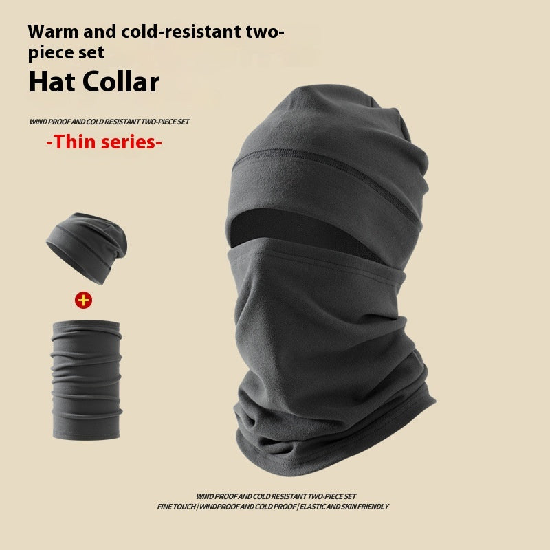 Dralon Winter Wind Mask Hat Men Two-piece Set