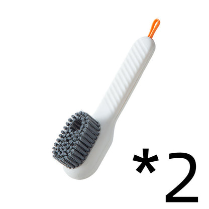 Multifunctional Soft-Bristled Shoe and Clothing Brush with Long Handle