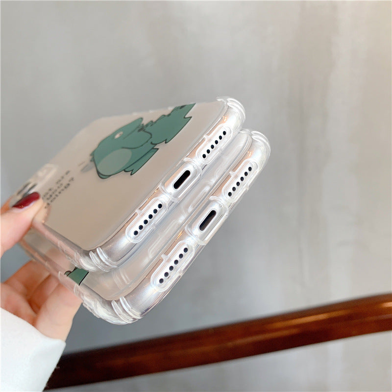 Simple Transparent Airbag Anti-Fall Phone Case for Couples