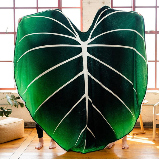 Philodendron Gloriosum Printed Fleece Blanket