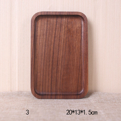 Japanese Style Black Walnut Rectangular Dinner Plate