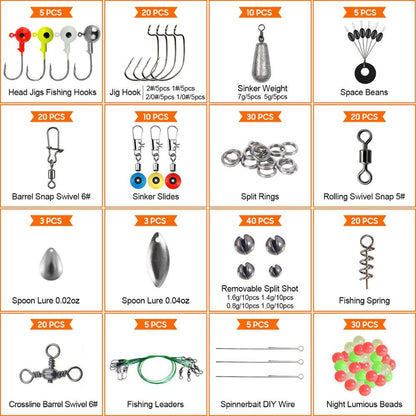 246-Piece Sea Fishing Accessories Set with Storage Box