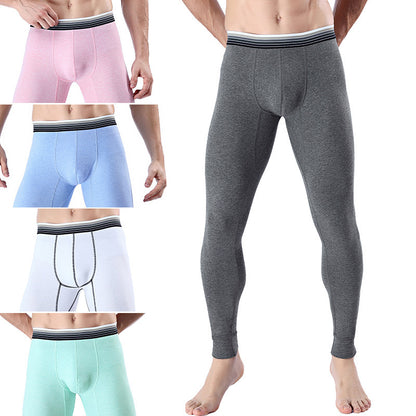 Men's Cropped Cotton Warm Long Johns