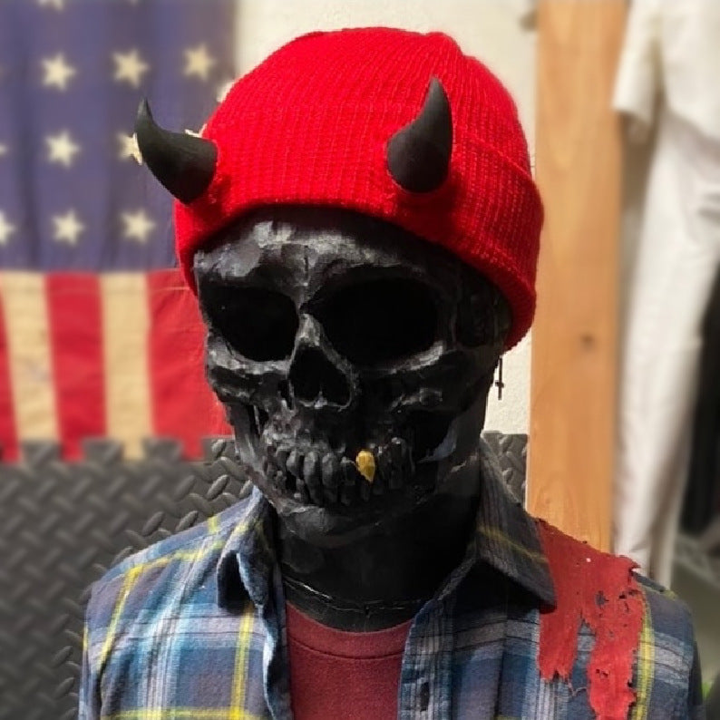 Autumn Winter Devil Horn Knitted Wool Cap