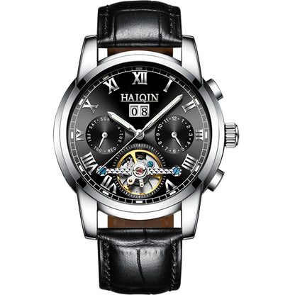 Men's Fashion Luminous Waterproof Skeleton Tourbillon Watch