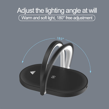 3 In 1 Foldable Wireless Charger Night Light 15W