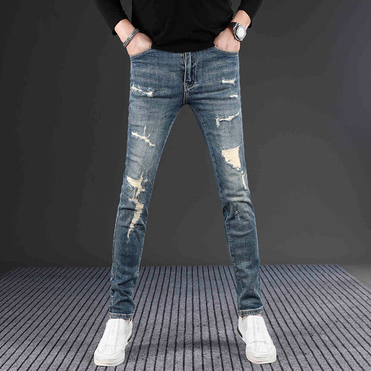 Men's Slim Fit Skinny Ripped Jeans