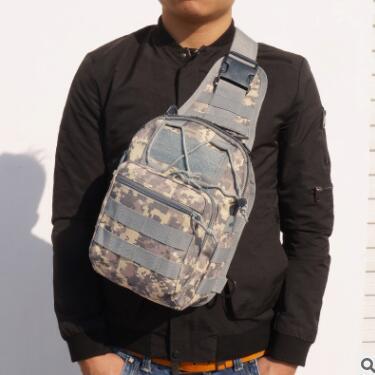 Tactical Canvas Camo Chest Bag – Outdoor Sports & Riding Pack