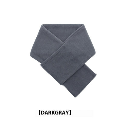 Men's Autumn Winter Solid Color Polar Fleece Scarf