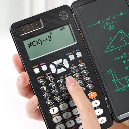 Foldable 2-in-1 Scientific Calculator and Handwriting Tablet